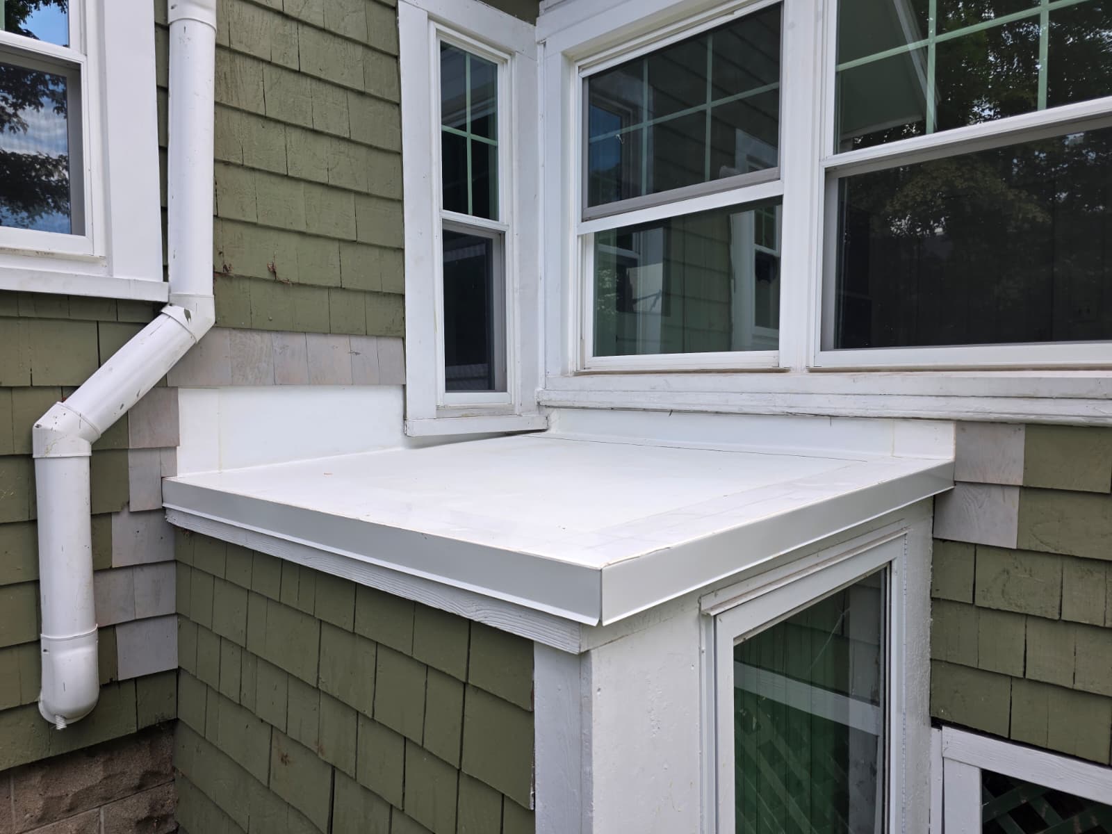 After Flat Roof in Danvers, MA - Roll Roofing to TPO Conversion